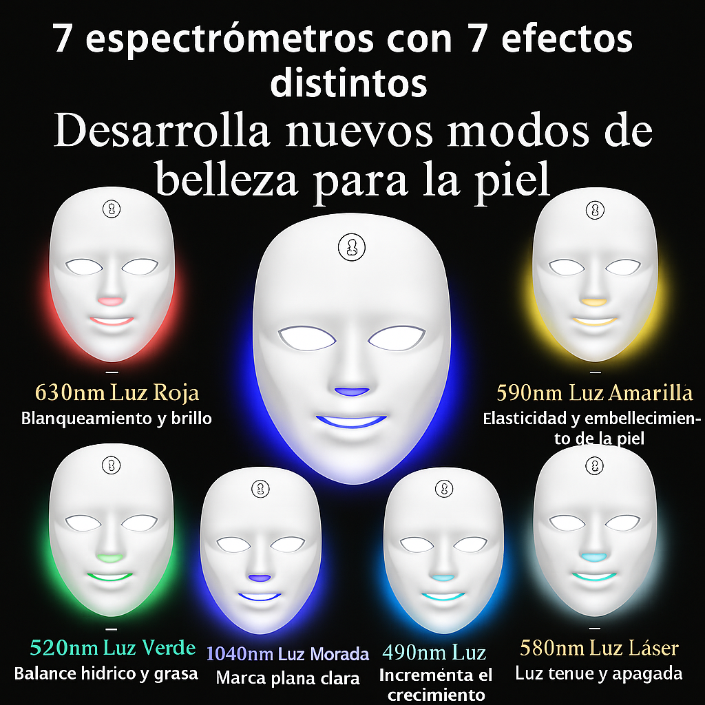 Máscara LED de Rejuvenecimiento Facial